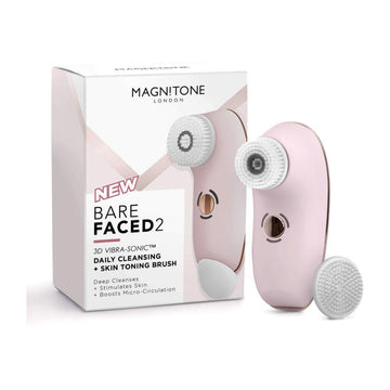 Barefaced 2 Vibra-SonicFacial Cleansing And Toning Brush - Pink
